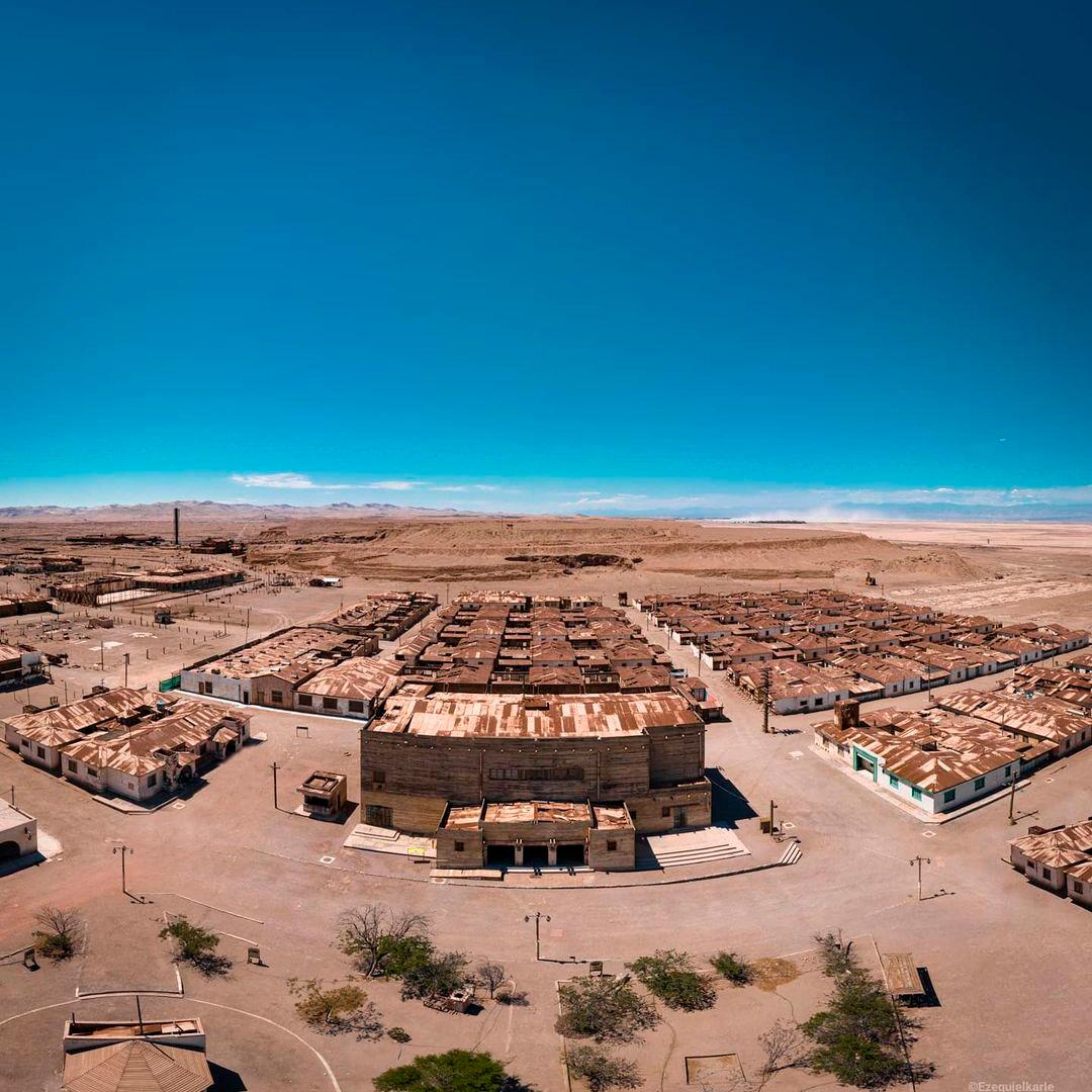 Anciennes installations de Humberstone au Chili