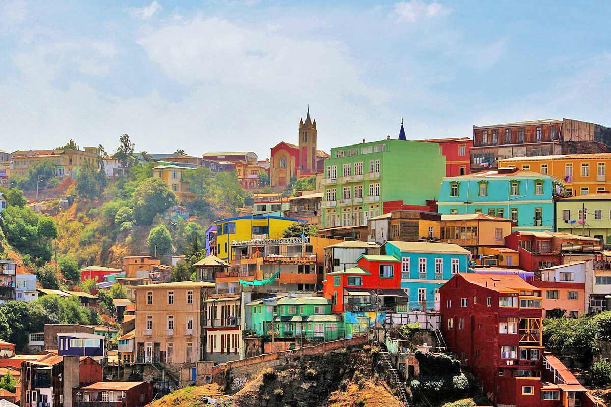 Maisons colorées de Valparaiso